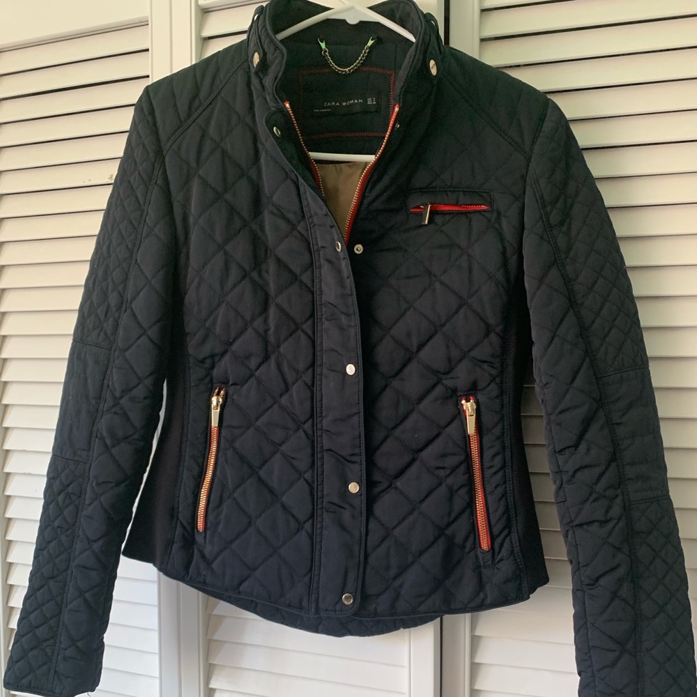 Zara fitted blue jacket
